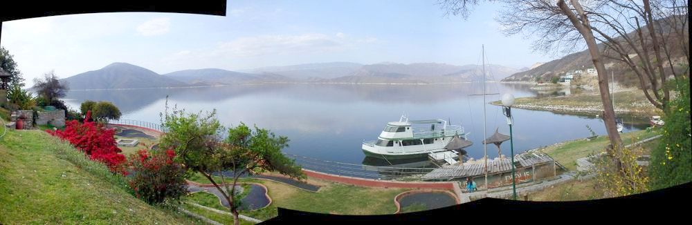 The view of Dique Cabra Corral from the back of Hotel del Dique.
